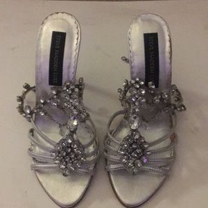 Jozette Silver Leather Heel